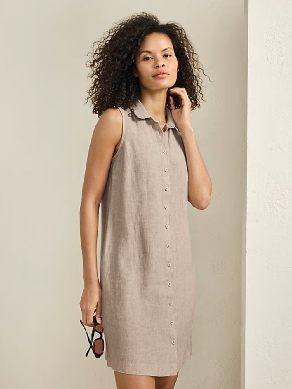 Garnet Hill Classic Linen Shirtdress